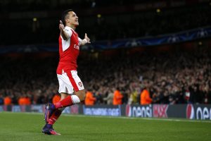 Britain Football Soccer - Arsenal v PFC Ludogorets Razgrad - UEFA Champions League Group Stage - Group A - Emirates Stadium, London, England - 19/10/16 Arsenal's Alexis Sanchez celebrates scoring their first goal Action Images via Reuters / Andrew Couldridge Livepic EDITORIAL USE ONLY.